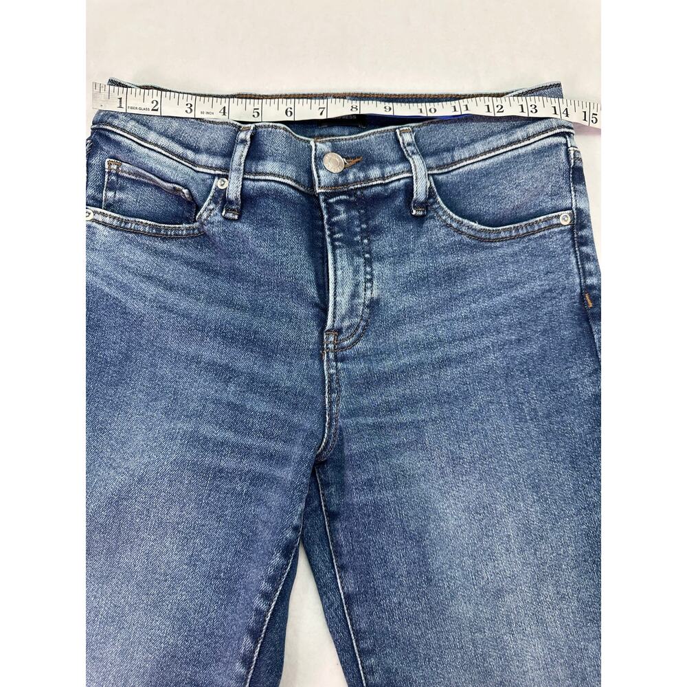 Express 70s Flare Mid Rise Jeans Blue Wash Stretch Denim Size 4R - Picture 11 of 15